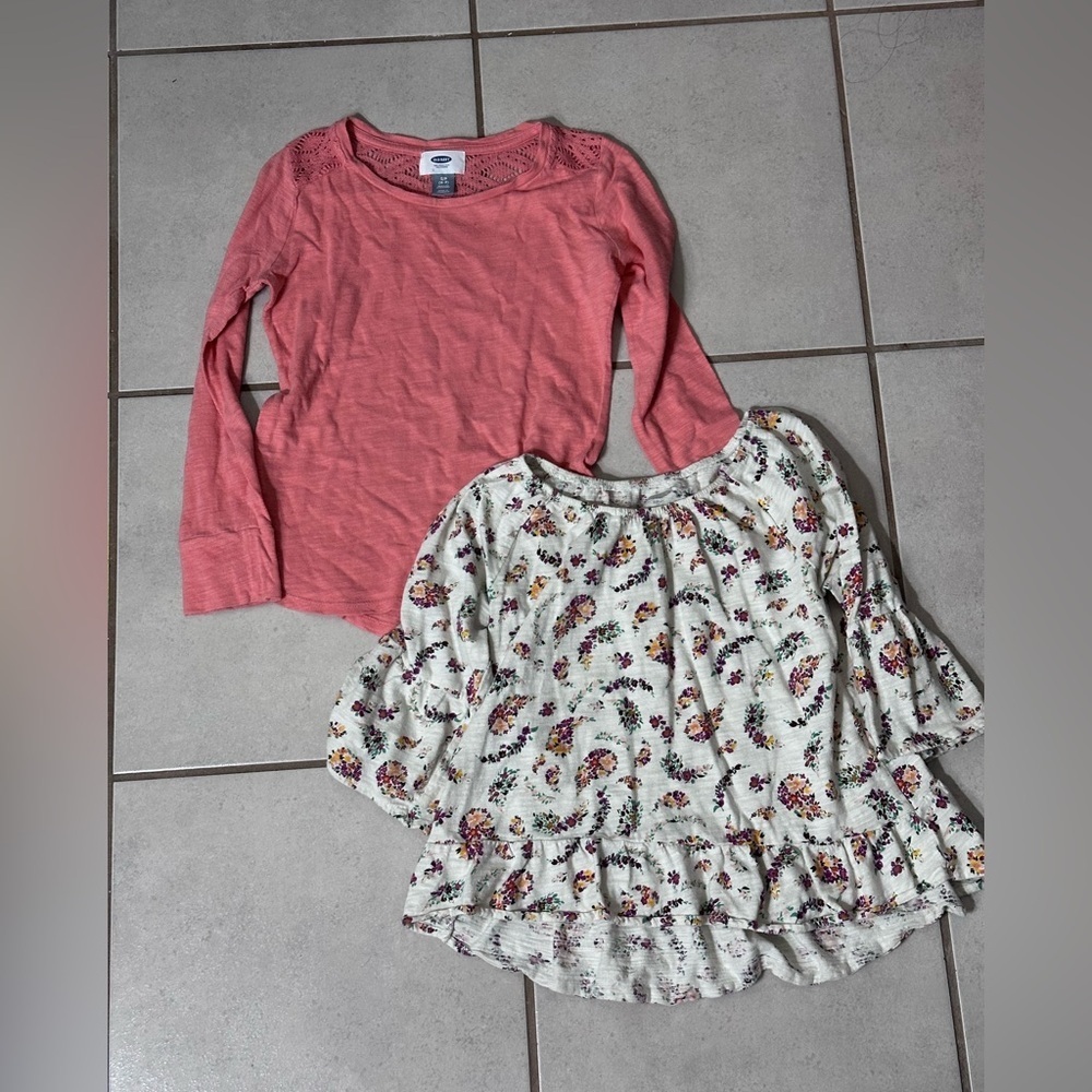Old Navy Girls‎ Kids Floral Long Sleeve Blouses size S (6-7).